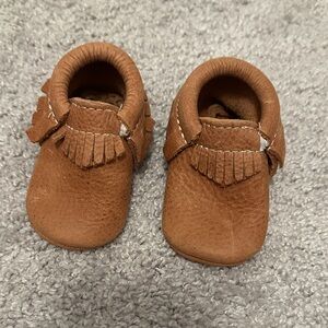 Brown Leather Kids Moccasins